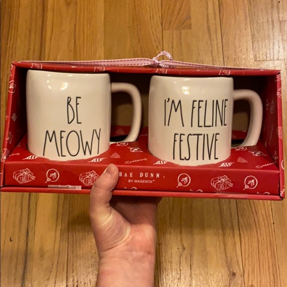 Rae Dunn Other - Rae Dunn Holiday Cat Mugs